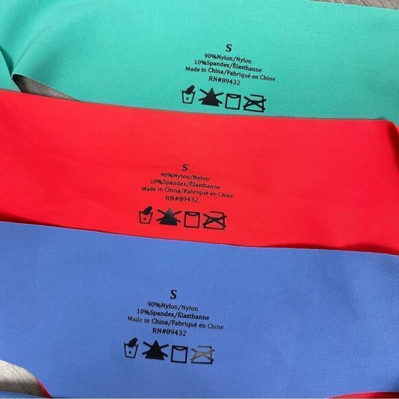 Laser Cut Thong Panties 3 Pack Small Red Blue Green - Picture 6 of 6